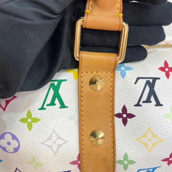 LV 村上隆白三彩 keepall 45 旅行包 