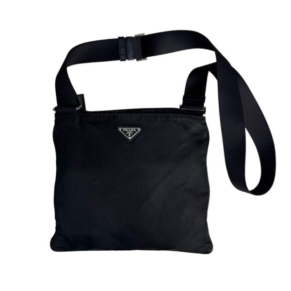 PRADA 經典黑色尼龍斜背包 