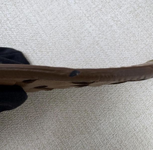 Bottega Veneta 金色圓頭 棕色編織 皮帶 腰帶 