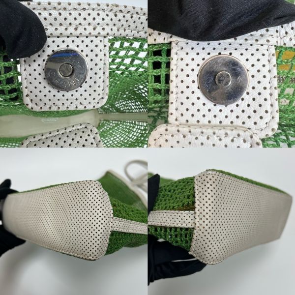 (出清特惠)Chanel 綠色網球網兜單肩包 