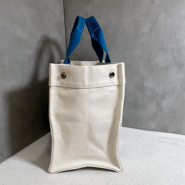 Hermès 帆布藍色手提包 