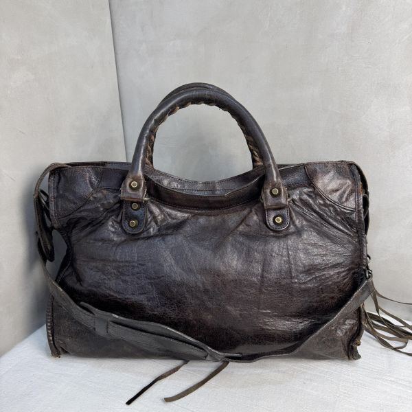 Balenciaga Le City 黑色機車包 