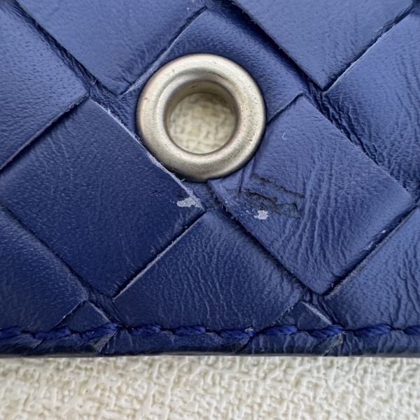 Bottega Veneta 銀頭 藍編織 皮帶 腰帶 