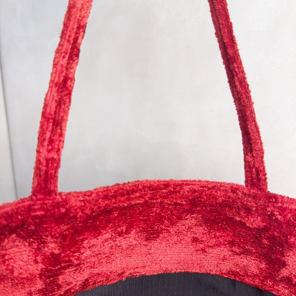 Fendi 復古紅絨面字母托特包 