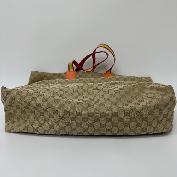 Gucci 古馳 超大購物米色帆布托特包 