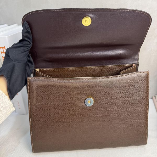 Burberry 復古拼接皮革手提包* 