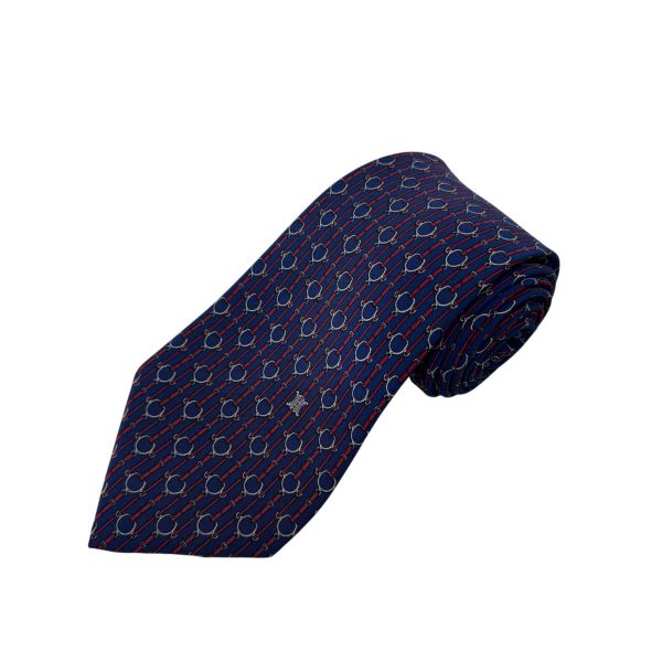 CELINE 藍 領帶 領結 絲綢（中古） 