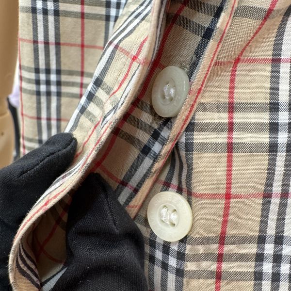 Burberry 七分袖格紋襯衫 