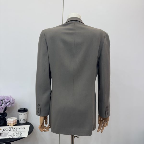 Emporio Armani灰色雙排扣女士西裝外套 