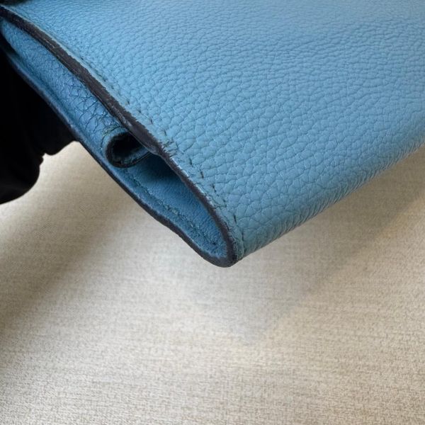 HERMÈS Béarn 牛仔藍長夾 