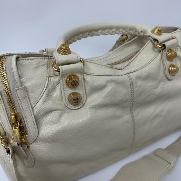 Balenciaga 白色 Giant Part Time 機車包 