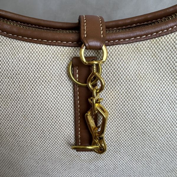 Hermès Trim 31金棕金釦拼帆布 