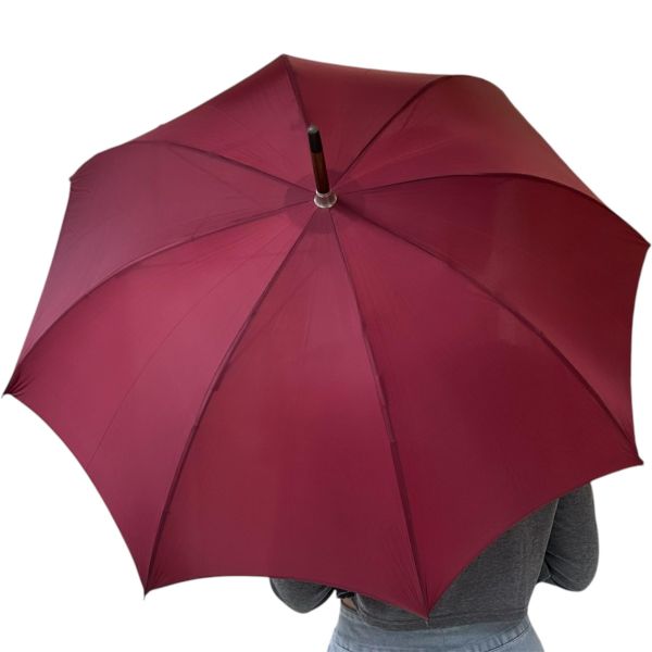 Hermès 愛馬仕 酒紅色長傘 