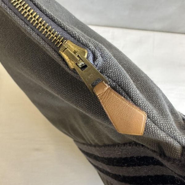 Hermès 愛馬仕 灰色帆布Fourre Tout Porte Documents 商務包 