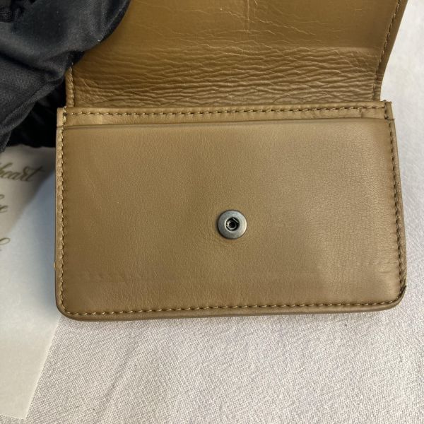 Bottega Veneta Intrecciato 棕色編織皮革名片夾 