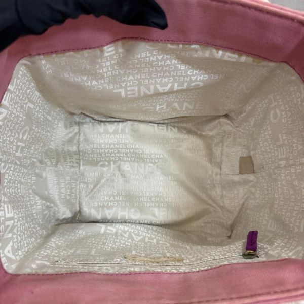 CHANEL 復古粉紫色帆布小托特包 