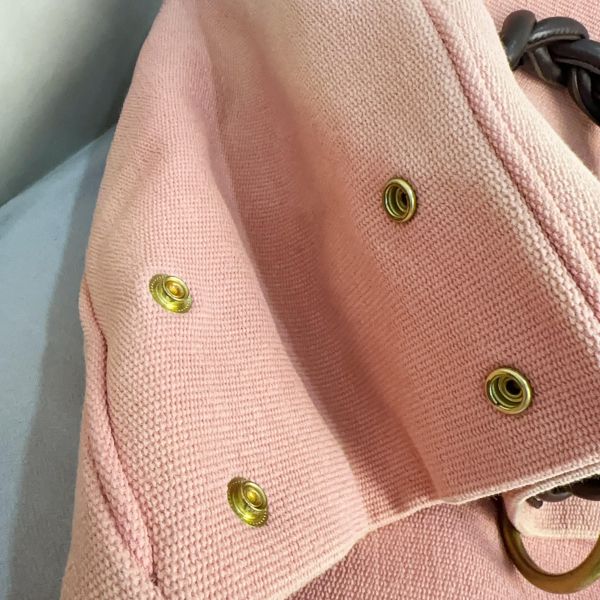 Bottega Veneta 粉紅色帆布托特包 