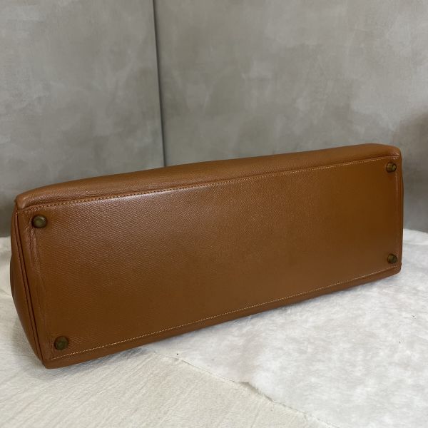 Hermès Kelly 凱莉包 35 金棕金扣 