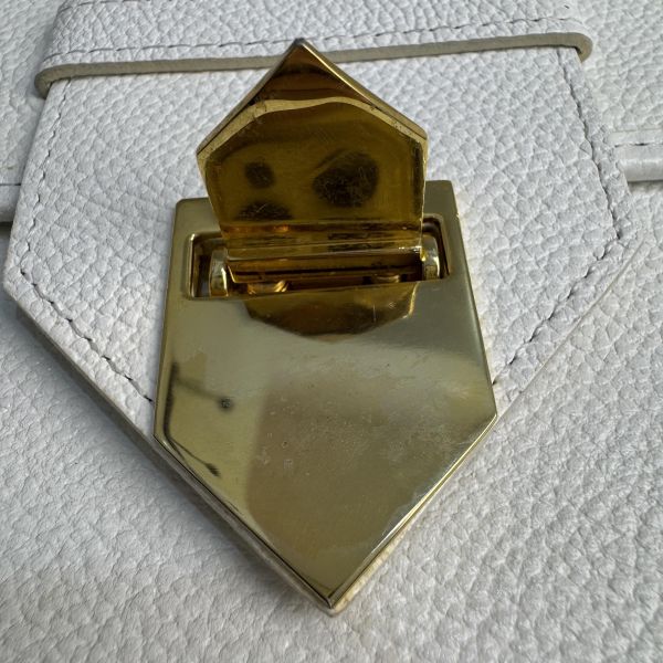 Saint Laurent (YSL) 復古白色皮革肩背包 腋下包 