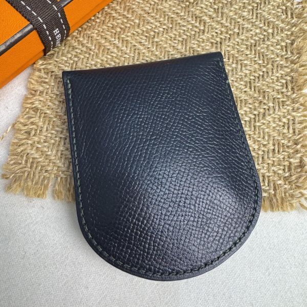 Hermès 藍綠迷你零錢包 