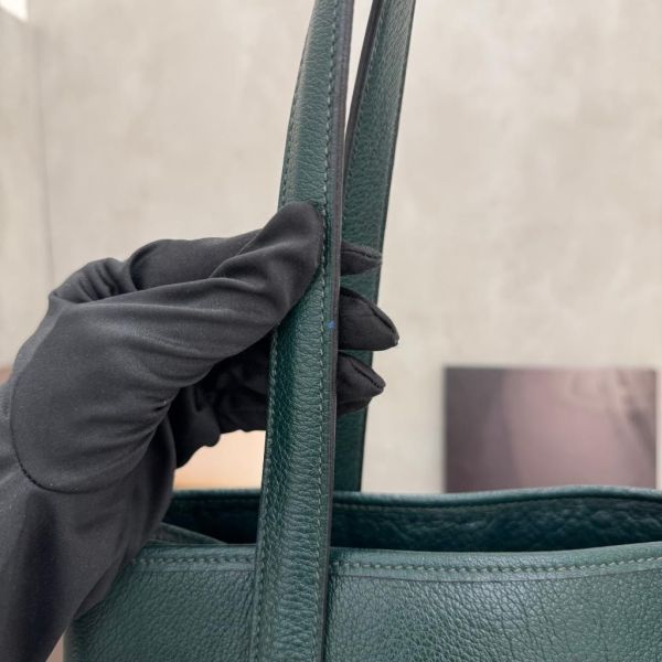 Hermès 墨綠山羊皮肩背包 