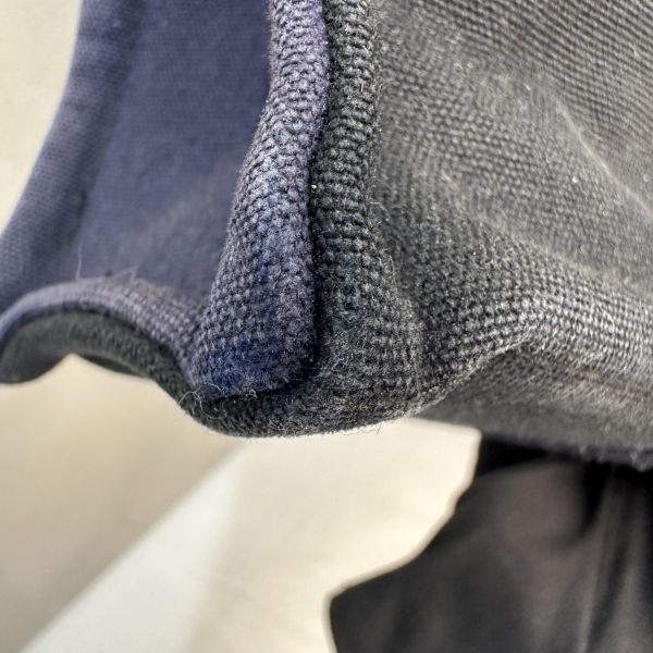 Hermès 中古紫拼黑小號帆布手袋 