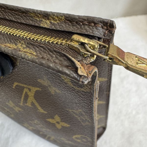 LV 老花洗漱大號手拿包 