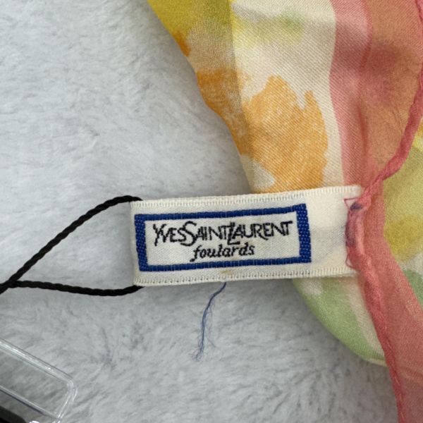 Yves Saint Laurent 聖羅蘭 水彩暈染印花絲巾 