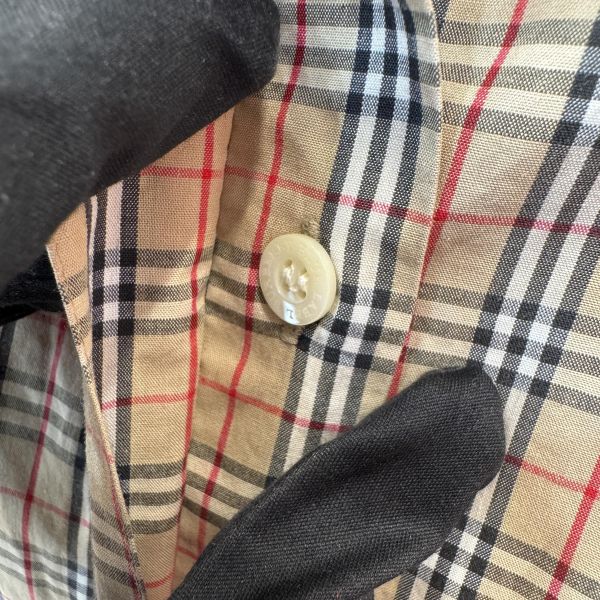 Burberry 七分袖格紋襯衫 
