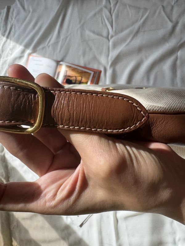 Hermès Trim 31金棕金釦拼帆布 