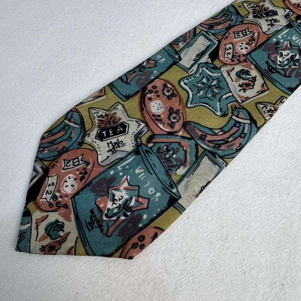 Valentino 復古電話領帶（中古） 