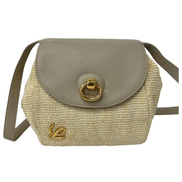Loewe 編織拼色斜背包 