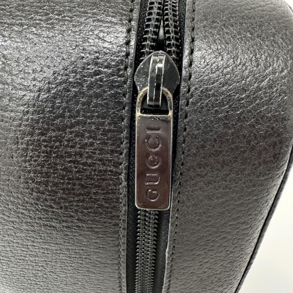 Gucci 古馳 黑色皮革化妝包 