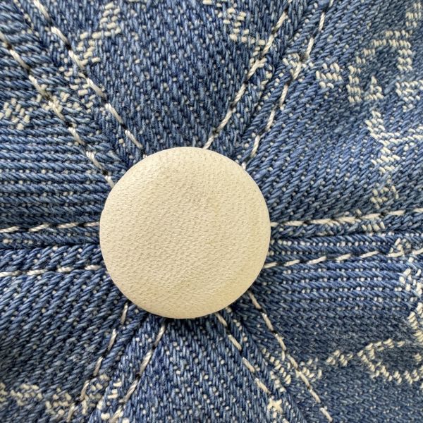 Gucci 牛仔藍 滿版老花 棒球帽 