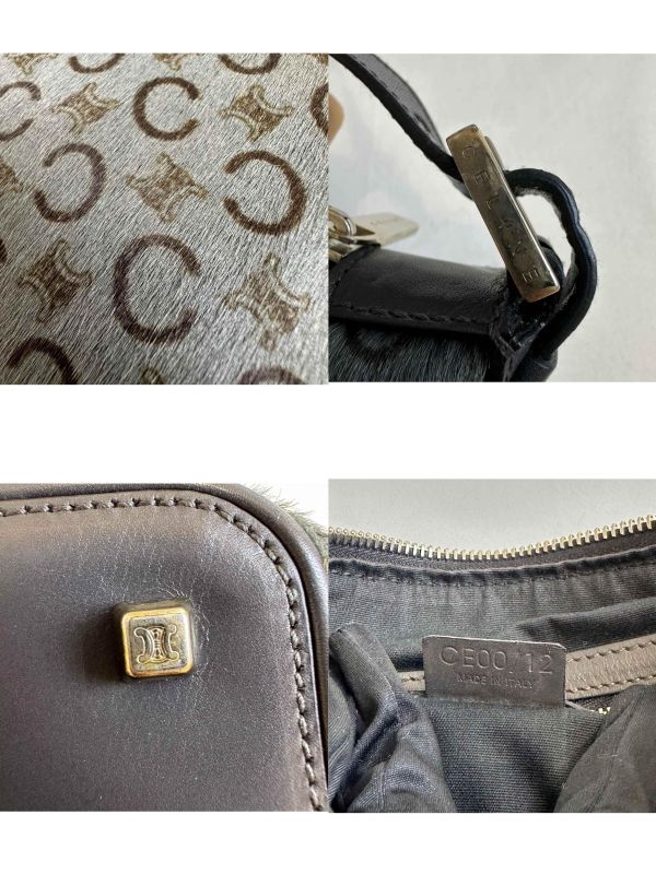 Celine 賽琳 C Macadam 老花毛毛單肩包 