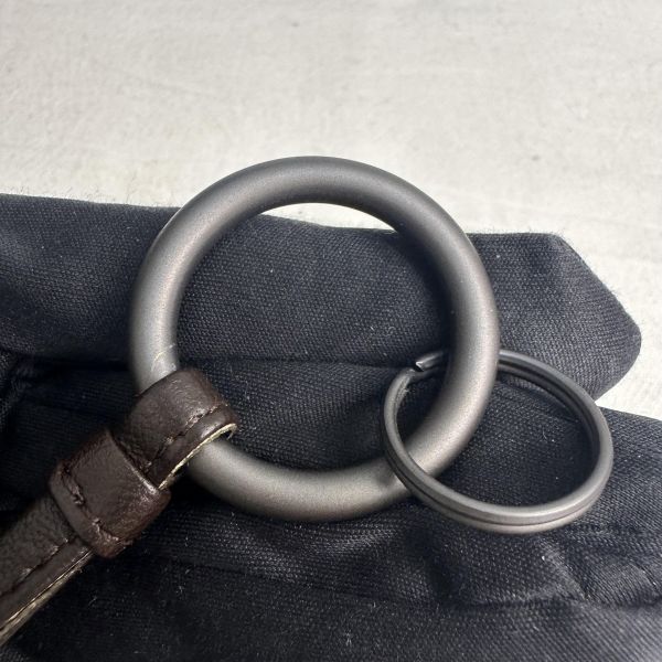 BV 中古咖啡色小編織鏡子鑰匙圈吊飾 