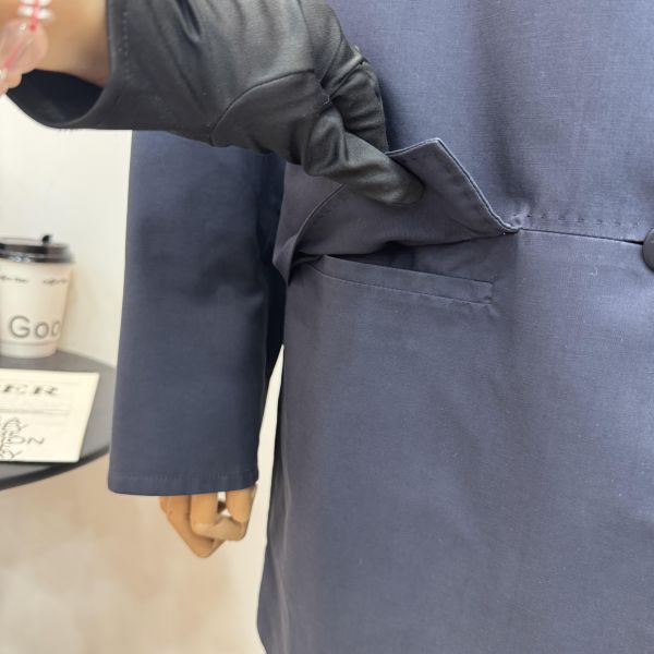 Burberry 深藍色復古女士風衣 