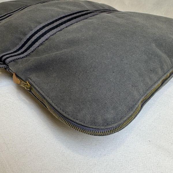 Hermès 愛馬仕 灰色帆布Fourre Tout Porte Documents 商務包 