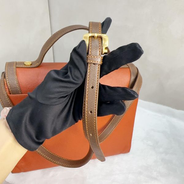 Loewe復古拼色兩用手提 肩背包 