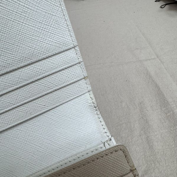 agnes b. 米色長款錢包 