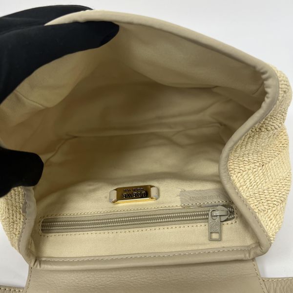 Loewe 編織拼色斜背包 