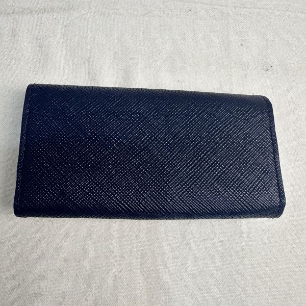 Agnes B 藍色釦式鑰匙包 