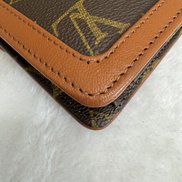 Louis Vuitton 老花紅皮手拿包 