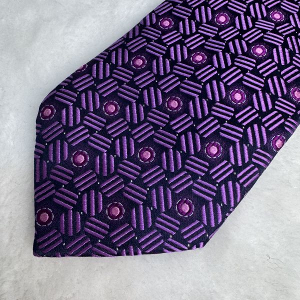 DAKS 紫色 多圖 領帶（中古） 