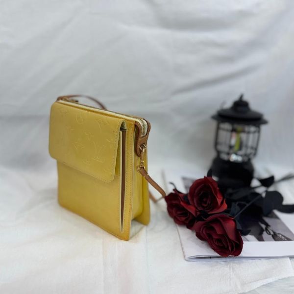 Louis Vuitton 單肩包 Vernis Motte M91059 檸檬黃色 