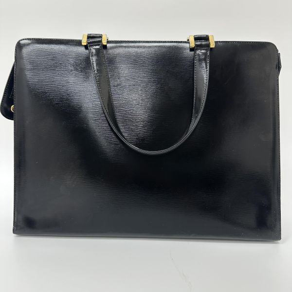 YSL 聖羅蘭 黑色皮革托特包 