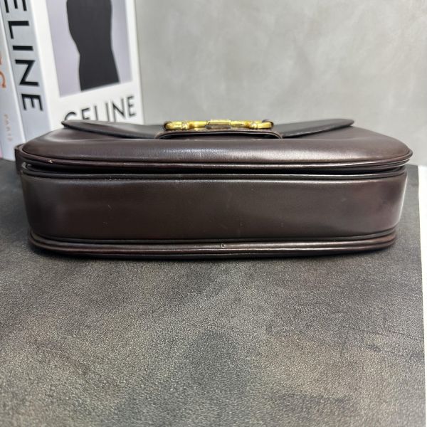 Gucci 馬銜扣 (Horsebit) 復古棕色皮革單肩包* 