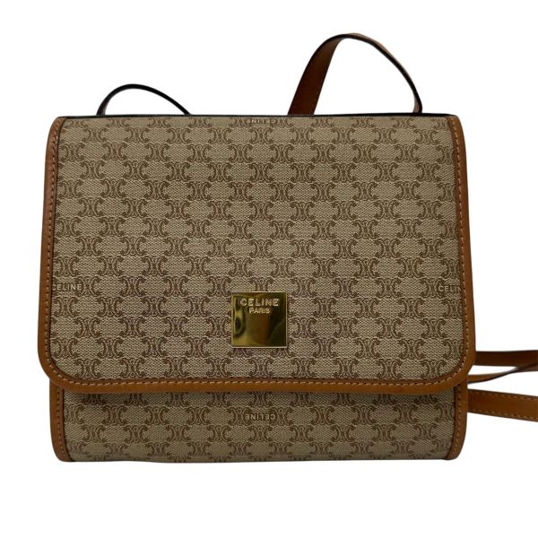 Celine 賽琳 老花帆布郵差包 