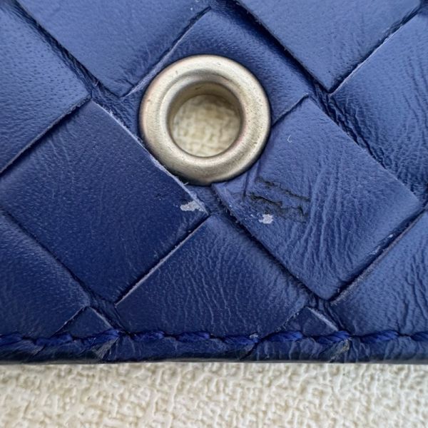 Bottega Veneta 銀頭 藍編織 皮帶 腰帶 