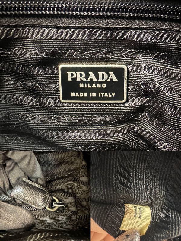 Prada黑色尼龍後背包 